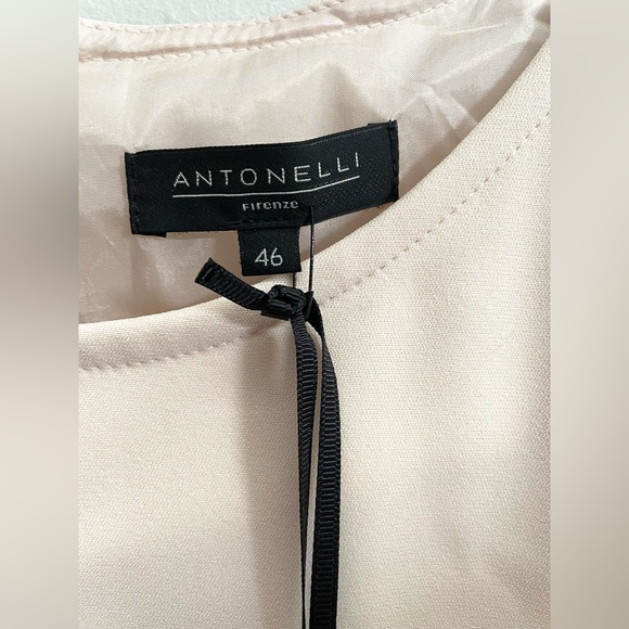 Italian Designer Antonelli Firenze Bateau Neckline Knee-Length Dress New w/ Tags - Picture 5 of 11